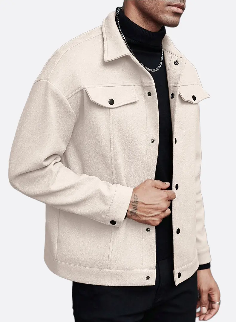 Minimal Winter Overshirt Jacket Avero