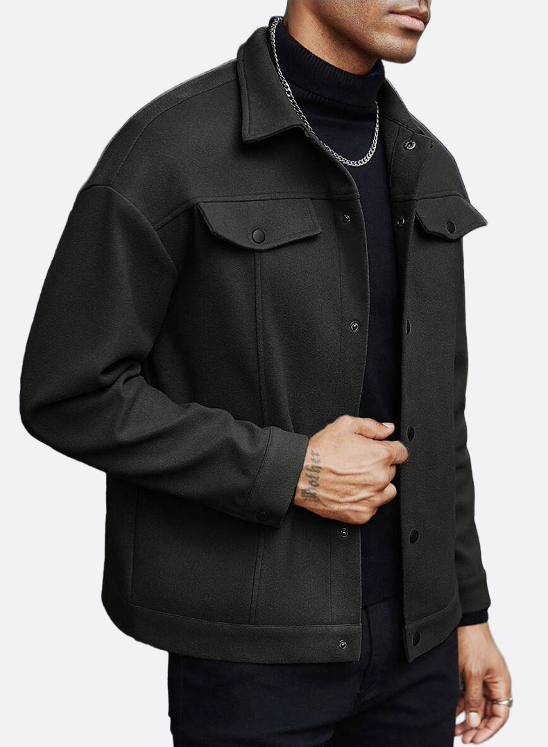 Minimal Winter Overshirt Jacket