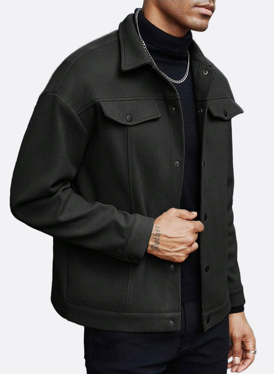 Minimal Winter Overshirt Jacket