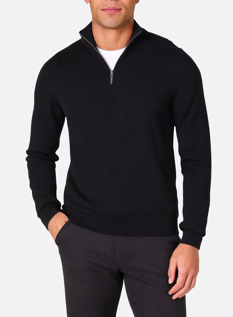 Premium Quarter-Zip Knit Sweater