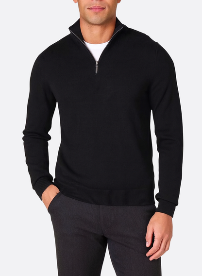 Premium Quarter-Zip Knit Sweater