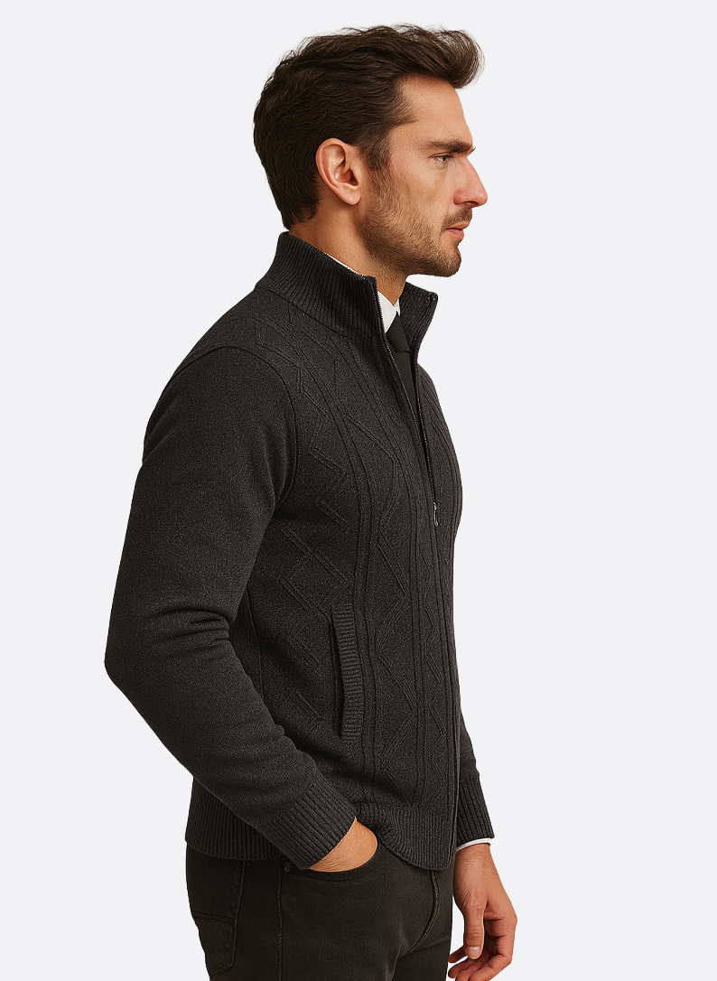 Winter Full-Zip Textured Jacket