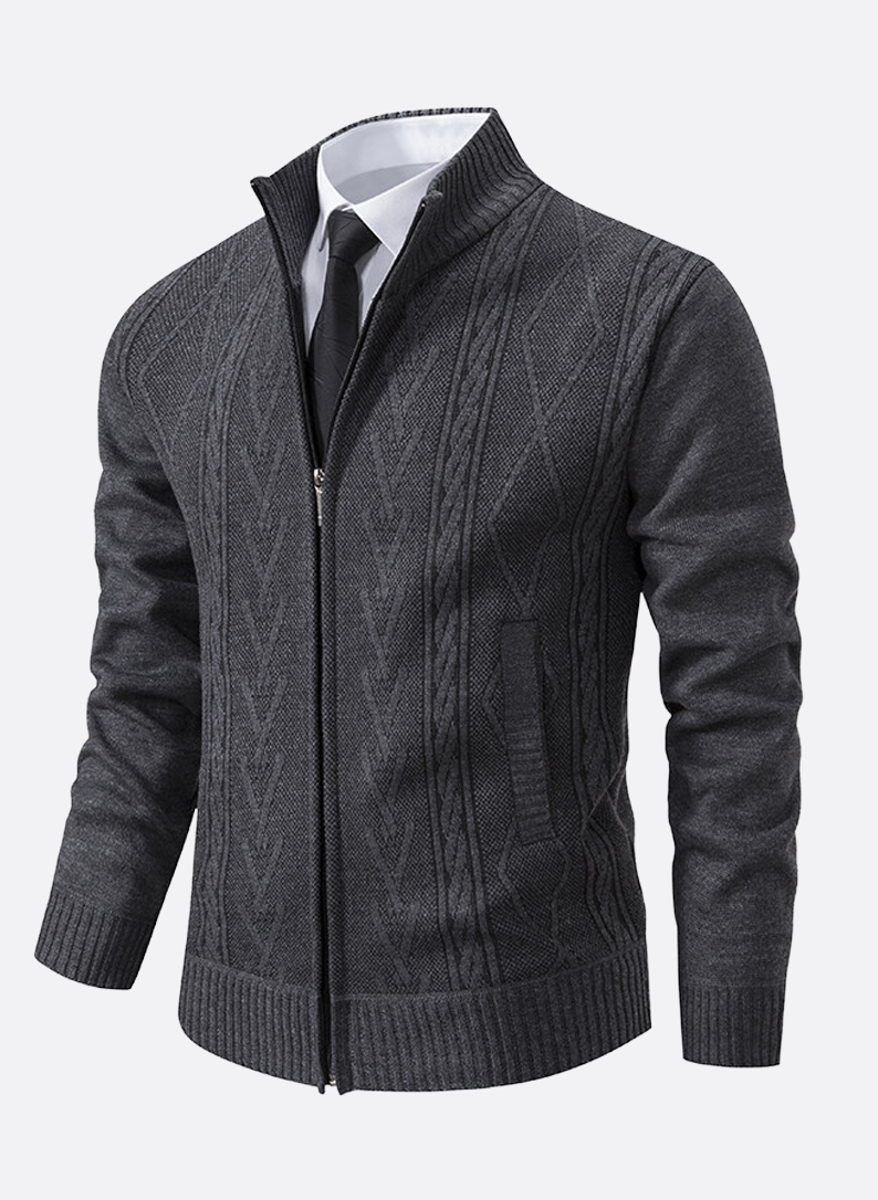 Winter Full-Zip Textured Jacket