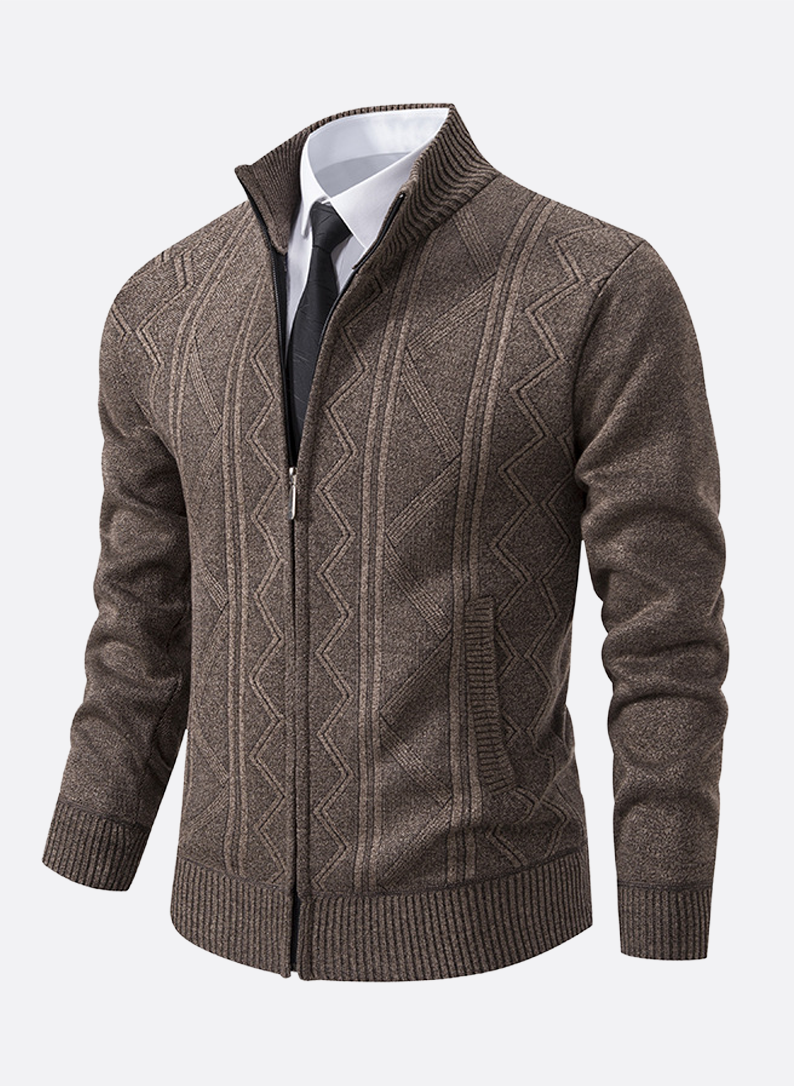 Winter Full-Zip Textured Jacket