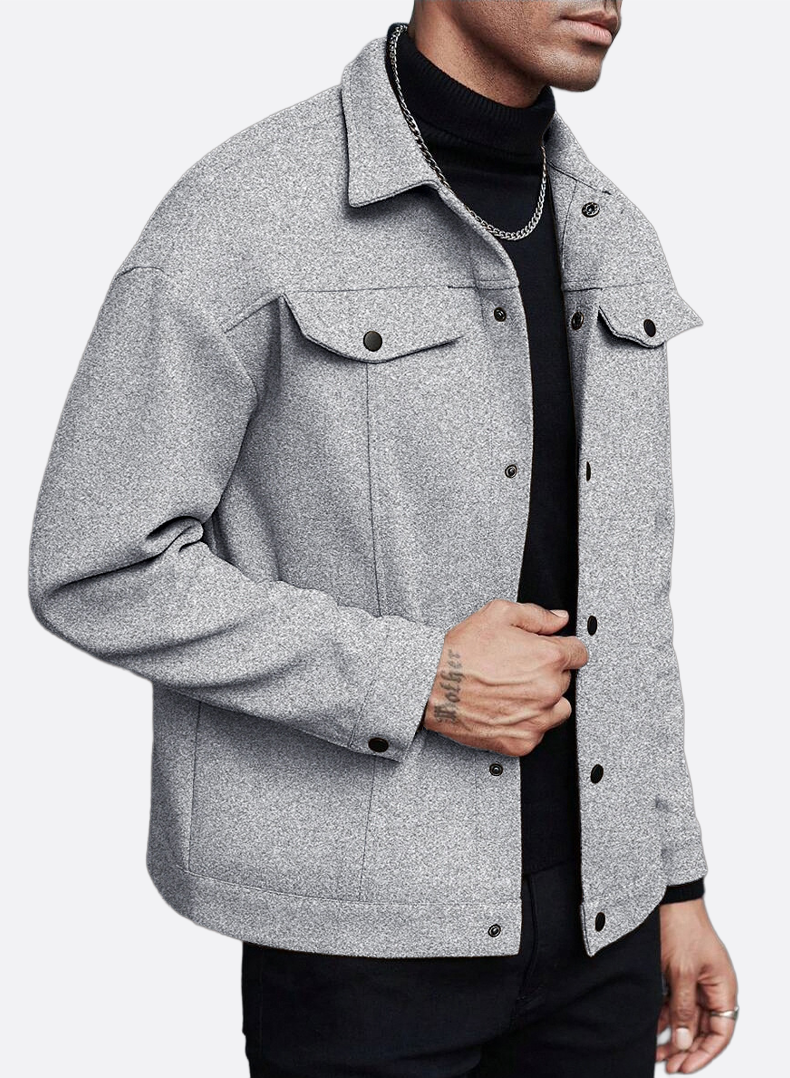 Minimal Winter Overshirt Jacket