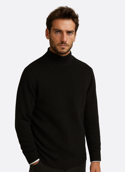 AVERO Mock-Neck Knit Sweater