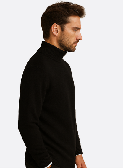 Mock-Neck Knit Sweater