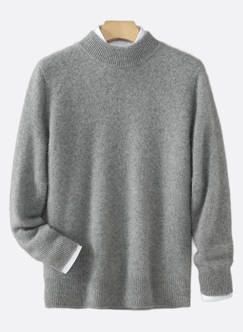Mock-Neck Knit Sweater