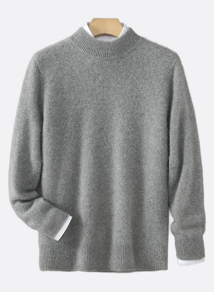 Mock-Neck Knit Sweater