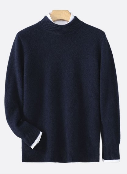 Mock-Neck Knit Sweater