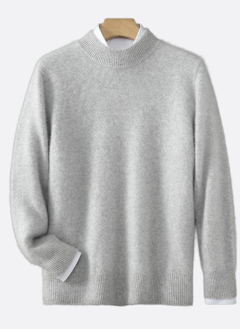 Mock-Neck Knit Sweater