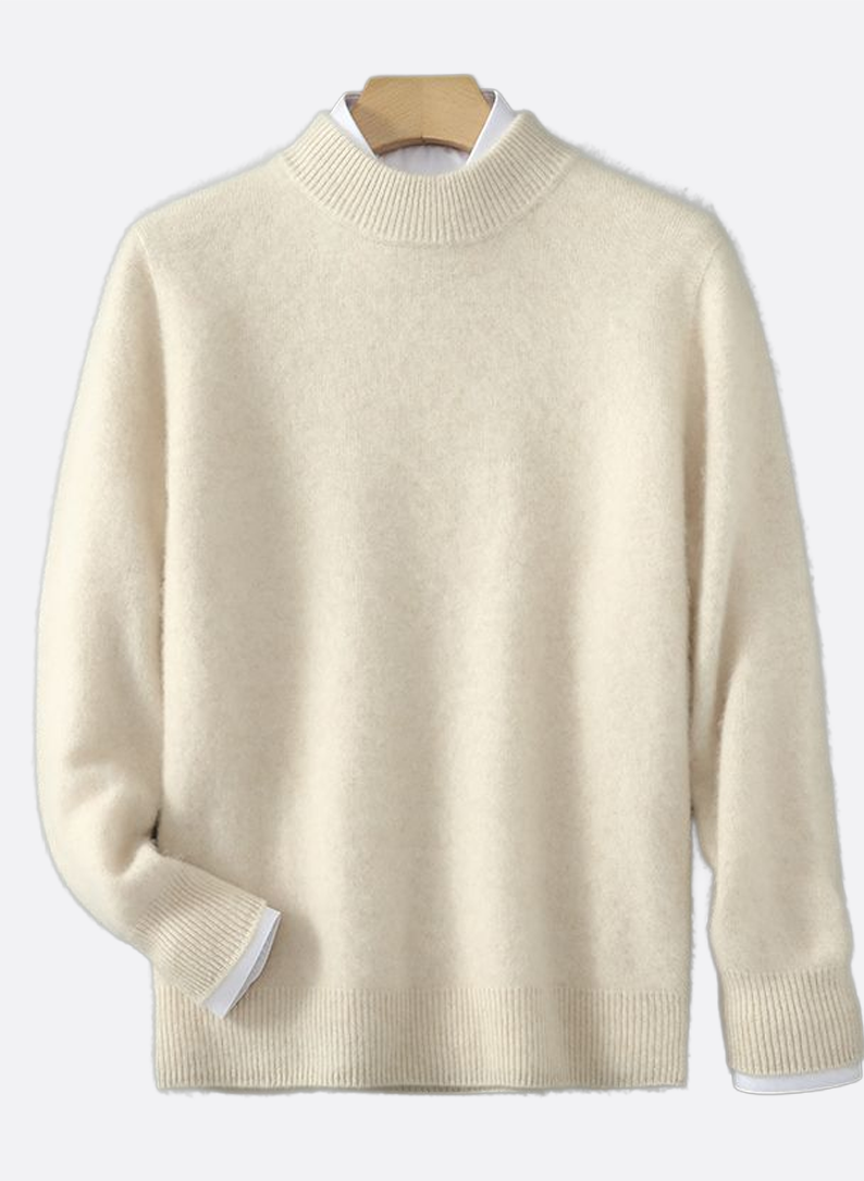 Mock-Neck Knit Sweater
