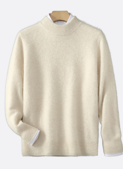 Mock-Neck Knit Sweater
